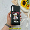 قاب گوشی Galaxy A30S / Galaxy A50S / Galaxy A50 سامسونگ اورجینال چرمی پافری فانتزی برجسته طرح خرس تدی RICCH مشکی کد 59333