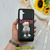 قاب گوشی Galaxy A55 سامسونگ اورجینال چرمی پافری فانتزی برجسته طرح خرس تدی RICCH مشکی کد 59345