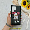 قاب گوشی Galaxy S23 Ultra سامسونگ اورجینال چرمی پافری فانتزی برجسته طرح خرس تدی RICCH مشکی کد 59380