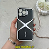 قاب گوشی iPhone 15 Pro Max آیفون اورجینال لاکچری دیزاین عنکبوتی GKK CASE آینه ای محافظ لنزدار خاکستری کد 59288