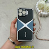 قاب گوشی iPhone 16 Pro Max آیفون اورجینال لاکچری دیزاین عنکبوتی GKK CASE آینه ای محافظ لنزدار آبی کد 59292