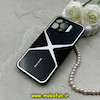 قاب گوشی iPhone 16 Pro Max آیفون اورجینال لاکچری دیزاین عنکبوتی GKK CASE آینه ای محافظ لنزدار مشکی کد 59293