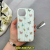 قاب گوشی iPhone 15 آیفون اورجینال Unique Case فانتزی Hard لیزری استندشو طرح پروانه رنگی کیوت کد 59391