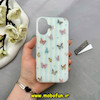قاب گوشی iPhone 16 آیفون اورجینال Unique Case فانتزی Hard لیزری استندشو طرح پروانه رنگی کیوت کد 59393