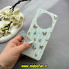 قاب گوشی Redmi A3 / Redmi A3X شیائومی اورجینال Unique Case فانتزی Hard لیزری استندشو طرح پروانه رنگی کیوت کد 59396