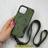 قاب گوشی iPhone 13 Pro Max آیفون اورجینال ضد ضربه بتمن هولدر دار مگ سیف دار بند دار سبز کد 59677