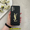 قاب گوشی Galaxy A13 4G سامسونگ پافر چرمی اورجینال Hard محافظ لنز دار طرح YSL مشکی کد 59697
