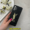 قاب گوشی Galaxy A13 4G سامسونگ پافر چرمی اورجینال Hard محافظ لنز دار طرح YSL مشکی کد 59697