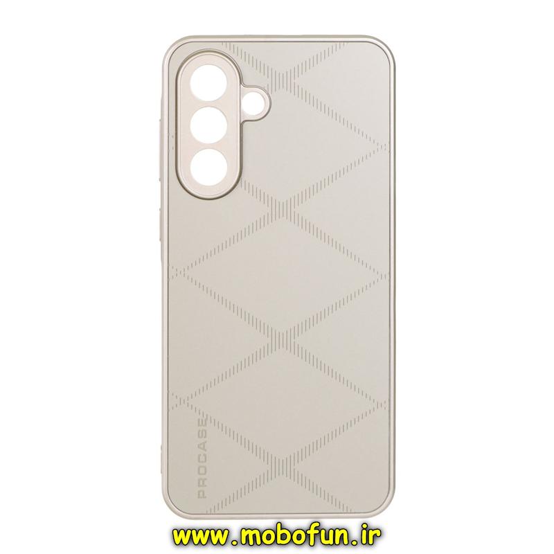 قاب گوشی Galaxy A36 سامسونگ مدل PVD ضد خش پشت گلس شیشه ای Pro Case محافظ لنز دار گلد کد 48369