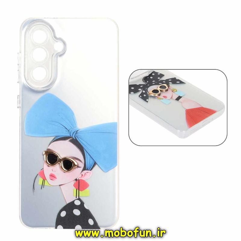 قاب گوشی Galaxy A36 سامسونگ فانتزی SO COOL لاکچری دخترانه کیوت عینک کرومی محافظ لنزدار نقره ای کد 48371