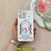 قاب گوشی iPhone 13 Pro Max آیفون آینه ای نگین دار کرومی لاکچری Luxury محافظ لنزدار طرح رقص مجلل کد 60004