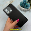 قاب گوشی Redmi 12C - Poco C55 - Redmi 11A شیائومی مدل PVD ضد خش پشت گلس شیشه ای محافظ لنز دار مشکی کد 59542
