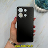 قاب گوشی Redmi Note 13 4G شیائومی مدل PVD ضد خش پشت گلس شیشه ای محافظ لنز دار مشکی کد 59549