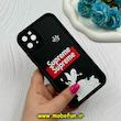 قاب گوشی iPhone 11 Pro Max آیفون طرح Solid عروسکی سیلیکونی برجسته محافظ لنزدار طرح Supreme مشکی کد 59580
