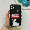 قاب گوشی iPhone 11 Pro Max آیفون طرح Solid عروسکی سیلیکونی برجسته محافظ لنزدار طرح Supreme مشکی کد 59580