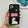 قاب گوشی iPhone 11 Pro Max آیفون طرح Solid عروسکی سیلیکونی برجسته محافظ لنزدار طرح Supreme مشکی کد 59580