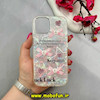 قاب گوشی iPhone 13 - iPhone 14 آیفون اورجینال فانتزی سخت لنز کرومی یخی طرح پاپیونی Luck کد 59692