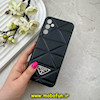 قاب گوشی Galaxy A14 سامسونگ پافر چرمی اورجینال Hard محافظ لنز دار طرح PRADA مشکی کد 59699