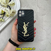 قاب گوشی iPhone 11 Pro Max آیفون پافر چرمی اورجینال Hard محافظ لنز دار طرح YSL مشکی کد 59703