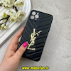 قاب گوشی iPhone 11 Pro Max آیفون پافر چرمی اورجینال Hard محافظ لنز دار طرح YSL مشکی کد 59703