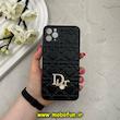 قاب گوشی iPhone 11 Pro Max آیفون پافر چرمی اورجینال Hard محافظ لنز دار طرح Dior مشکی کد 59704