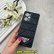 قاب گوشی Poco X5 Pro - Redmi Note 12 Pro 5G شیائومی پافر چرمی اورجینال Hard محافظ لنز دار طرح PRADA مشکی کد 59711