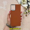 قاب گوشی Galaxy A06 سامسونگ لدر دیزاین SOFT Lether Design سیلیکونی طرح چرم قهوه ای کد 59812