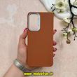 قاب گوشی Galaxy A16 سامسونگ لدر دیزاین SOFT Lether Design سیلیکونی طرح چرم قهوه ای کد 59842
