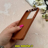 قاب گوشی Redmi Note 13 Pro 4G / Poco M6 Pro 4G / Redmi Note 14S شیائومی لدر دیزاین SOFT Lether Design سیلیکونی طرح چرم قهوه ای کد 59912