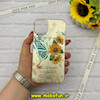 قاب گوشی iPhone 11 آیفون موج دار سخت Hard لیزری لاکچری کیس طرح گل و پروانه کد 60081