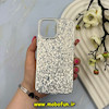 قاب گوشی iPhone 13 Pro Max آیفون اورجینال لاکچری پارتی کیس شاین شطرنجی لنز نگین دار نقره ای کد 59759