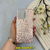 قاب گوشی iPhone 14 Pro Max آیفون اورجینال لاکچری پارتی کیس شاین شطرنجی لنز نگین دار رزگلد کد 59761