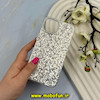 قاب گوشی iPhone 13 - iPhone 14 آیفون اورجینال لاکچری پارتی کیس شاین شطرنجی لنز نگین دار نقره ای کد 59755