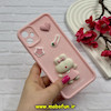 قاب گوشی Galaxy A05 سامسونگ سیلیکونی Solid عروسکی برجسته محافظ لنزدار طرح خرگوش کیوت صورتی کد 60605