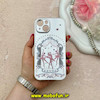 قاب گوشی iPhone 15 آیفون آینه ای نگین دار کرومی لاکچری Luxury محافظ لنزدار طرح رقص مجلل کد 60007