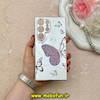 قاب گوشی Galaxy S24 Ultra سامسونگ آینه ای نگین دار کرومی لاکچری Luxury محافظ لنزدار طرح پروانه کد 60015