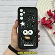 قاب گوشی Galaxy A05S سامسونگ سیلیکونی Solid عروسکی برجسته محافظ لنزدار طرح عروسکی کیوت مشکی کد 60616