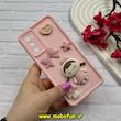 قاب گوشی Galaxy S20 FE سامسونگ سیلیکونی Solid عروسکی برجسته محافظ لنزدار طرح دخترونه کیوت صورتی کد 60880