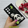 قاب گوشی Galaxy S23 Ultra سامسونگ سیلیکونی Solid عروسکی برجسته محافظ لنزدار طرح پاندا کیوت مشکی کد 60905