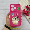 قاب گوشی Redmi 13 4G / Redmi 13 5G / Poco M6 4G شیائومی سیلیکونی Solid عروسکی برجسته محافظ لنزدار طرح عروسکی کیوت سرخابی کد 60816