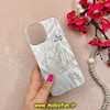 قاب گوشی iPhone 12 Pro Max آیفون موج دار سخت Hard لیزری لاکچری کیس نگین دار دور شفاف طرح Cute Bunny کد 60177