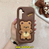 قاب گوشی Galaxy A16 سامسونگ سیلیکونی پاک کنی طرح خرسی BEAR پاپ سوکت برجسته کد 60983
