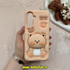 قاب گوشی Galaxy A26 سامسونگ سیلیکونی پاک کنی طرح خرسی BEAR پاپ سوکت برجسته کد 60997