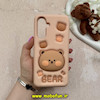 قاب گوشی Galaxy A26 سامسونگ سیلیکونی پاک کنی طرح خرسی BEAR پاپ سوکت برجسته کد 61000