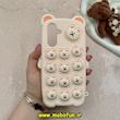 قاب گوشی Galaxy A26 سامسونگ سیلیکونی پاک کنی طرح خرسی تدی پاپیت کرم کد 61001