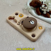 قاب گوشی Galaxy A36 سامسونگ سیلیکونی پاک کنی طرح خرسی BROWN پاپ سوکت برجسته کد 61013