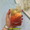 قاب گوشی iPhone 15 آیفون موج دار سخت Hard لیزری لاکچری کیس sssan رنگ نارنجی کد 60151