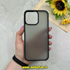 قاب گوشی iPhone 15 Pro Max آیفون پشت مات PC درجه یک یونیک کیس Unique Case اورجینال دور سیلیکونی مشکی کد 60592
