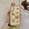 قاب گوشی Galaxy A54 سامسونگ سیلیکونی پاک کنی CUTE BEAR طرح تدی برجسته کرم کد 61024