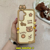قاب گوشی Galaxy A56 سامسونگ سیلیکونی پاک کنی CUTE BEAR طرح تدی برجسته کرم کد 61031